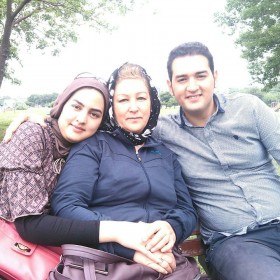 Hosein with his mother Fatme and his sister Shokoufeh, when no one could predict what was going to follow. Zeytin Burnu, Istanbul, June 2014, taken by a passer-by.