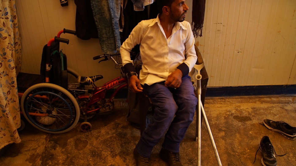 Ahmed starting acting back in Syria at the age of 15. A hereditary muscular disorder requires him to use crutches and a specially adapted scooter that he built himself.