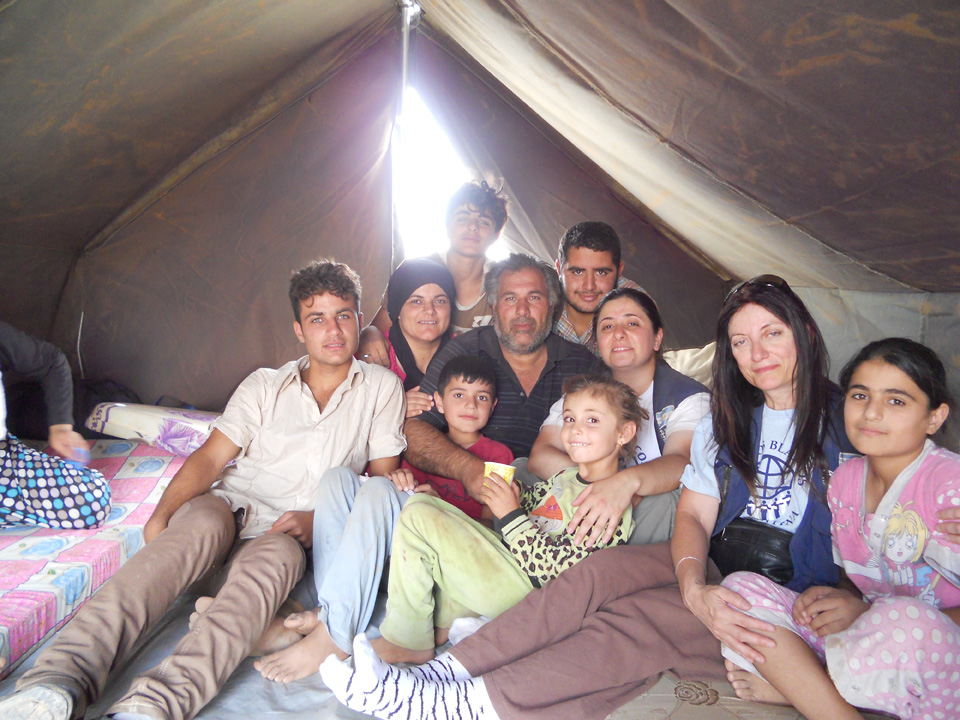 Durante una misión a Irak para apoyar en el cuidado psico-social a refugiados sirios en el campamento de Dormiz. 
