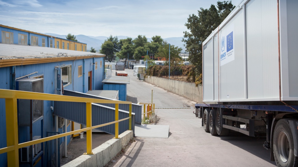 Winterization moves forward and people move into the first prefab houses in northern Greece.