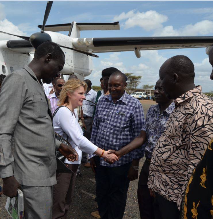 UK Secretary of State for International Development, Justine Greening in Kakuma Refugee Camp
