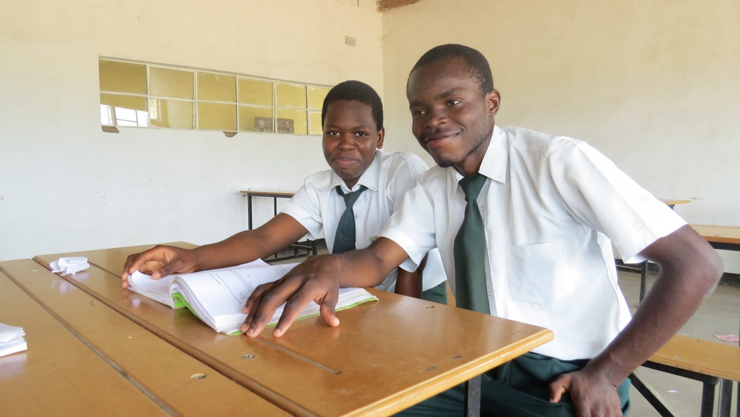 Sasha Celestin, 21 and  David Mulondo Gustave, 18 dream of going to university. They are on the verge of completing their "O" levels at Tongogara Secondary School in Tongogara refugee camp in Zimabwe. UNHCR/T. Ghelli