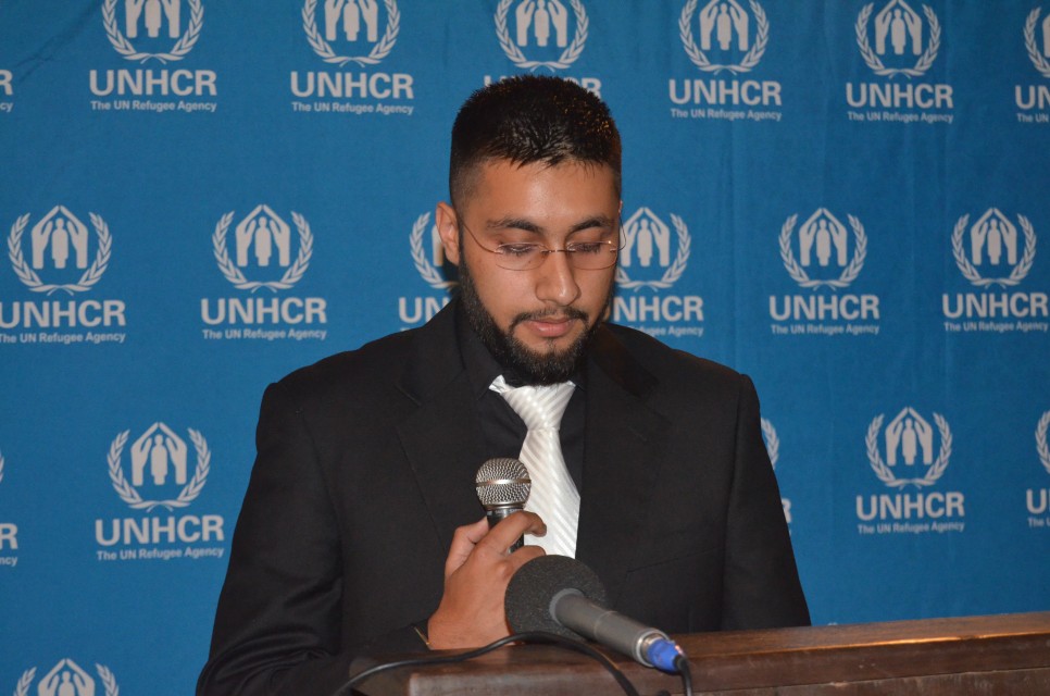 Gupreet giving his account on how lack of documents has affected his career prospects UNHCR/Y.Didier