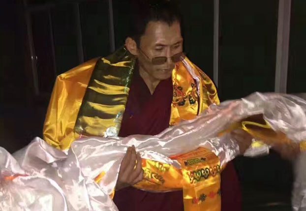 Lobsang Sangye is shown following his release from prison on Nov. 12, 2016.