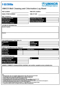 F32 - Thumb - Well Cleaning and Chlorination Log Sheet