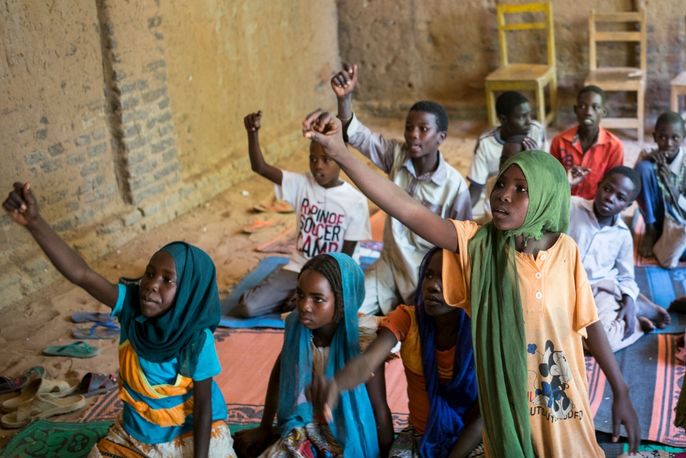 Chad. Educate A Child (EAC) program in Djabal Refugee Camp