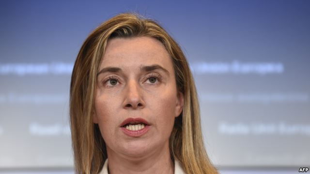 EU foreign policy chief Federica Mogherini says Iran could persuade Syria to take part in UN-led negotiations to end the country's civil war. 