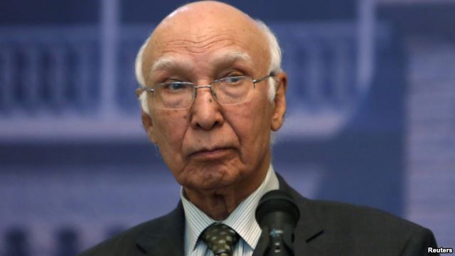 Sartaj Aziz national security and foreign affairs advisor to Pakistani Prime Minister Nawaz Sharif