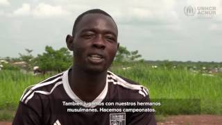 Futura estrella del fútbol le desea suerte al #TeamRefugees