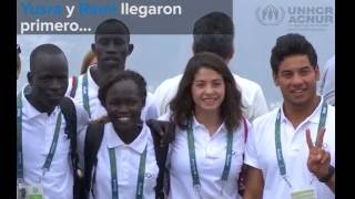 Brasil: El Equipo Olímpico de Atletas Refugiados visita el Cristo Redentor