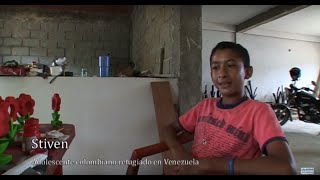 Stiven comparte su mensaje con los niños y niñas refugiados