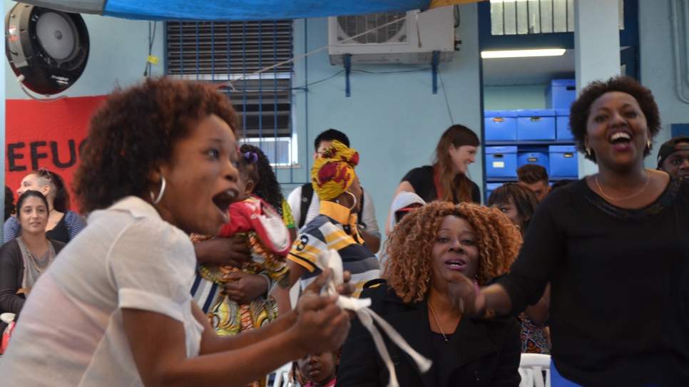 Excitement filled the air at a Congolese community centre in Rio when Popole competed at the Olympics.