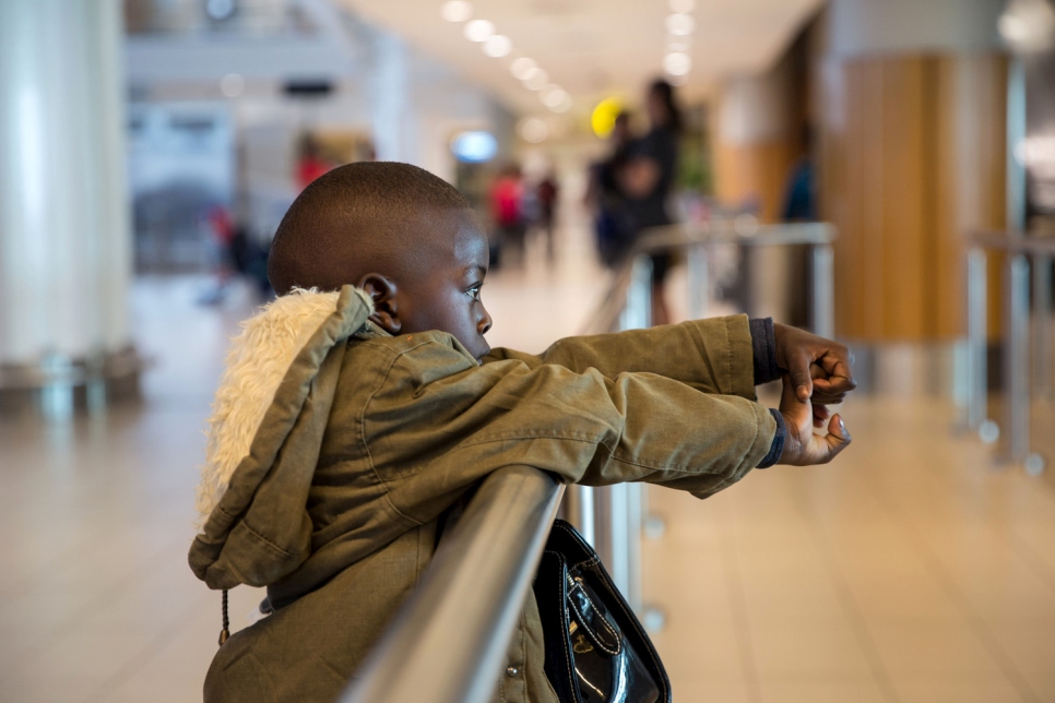 Le 20 mars 2017. Le jour du départ - Ibrahim était nerveux à l'aéroport. 