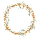 Watercolor Sea Buckthorn Wreath