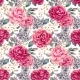 Watercolor Rose Seamless Pattern