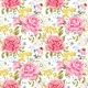 Watercolor Rose Seamless Pattern