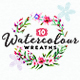 10 Handpainted Watercolour Wreaths