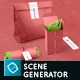 T-shirt and Packages Mockups and Hero Images Scene Generator / Perspective View /