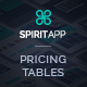 SpiritApp Pricing Tables