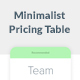 Minimalist Pricing Table
