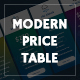 Modern price table