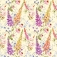 Watercolor Floral Summer Vector Pattern