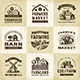 Vintage Organic Farming Labels Set - GraphicRiver Item for Sale