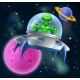 Alien UFO Flying Saucer in Space