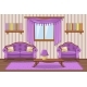 Set Cartoon Cushioned Furniture, Violet Living