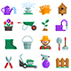 Spring Gardening Icons Set