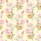 Watercolor Floral Summer Vector Pattern
