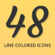Shopping - Line Colored Icons Set