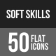 Soft Skills Flat Shadowed Icons