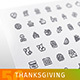 Thanksgiving Line Icons Set