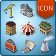 Isometric Map Icons - Buildings and Industry - GraphicRiver Item for Sale