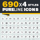 Pure Line Icons - GraphicRiver Item for Sale