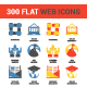 300 Flat Web Icons - GraphicRiver Item for Sale