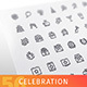 Celebration Line Icons Set - GraphicRiver Item for Sale