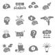 Brainstorm Flat Icons Set