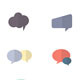 Speech Bubble and Chat Icon Set Of Abstract Vector Style Colorful Flat Icons