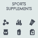 Sports supplements icons