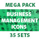 Business management icons.Mega Pack.
