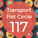 Transport Flat Circle Icons