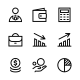 Finance, Business. Money Icons for Web and App