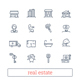 Real Estate Thin Line Icons