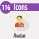 100 Avatar Flat Square Rounded Shadow