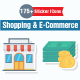 Shopping and E-Commerce Flat Paper