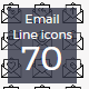 Email line icons