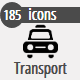 Transport Glyphs Icons