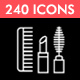 240 Beauty Linear Icons – Font